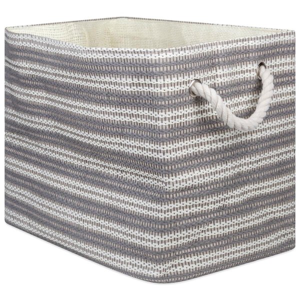 Design Imports Paper Bin Basketweave Gray & White17 x 12 x 12 in. CAMZ10101